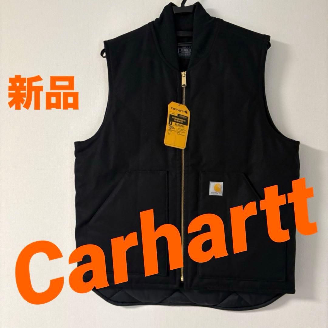 新品未使用 Carhartt ダックベスト ブラック キルティング Mサイズ