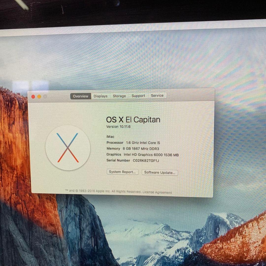 J474 Apple iMac21.5インチ Late2015 付属品有り