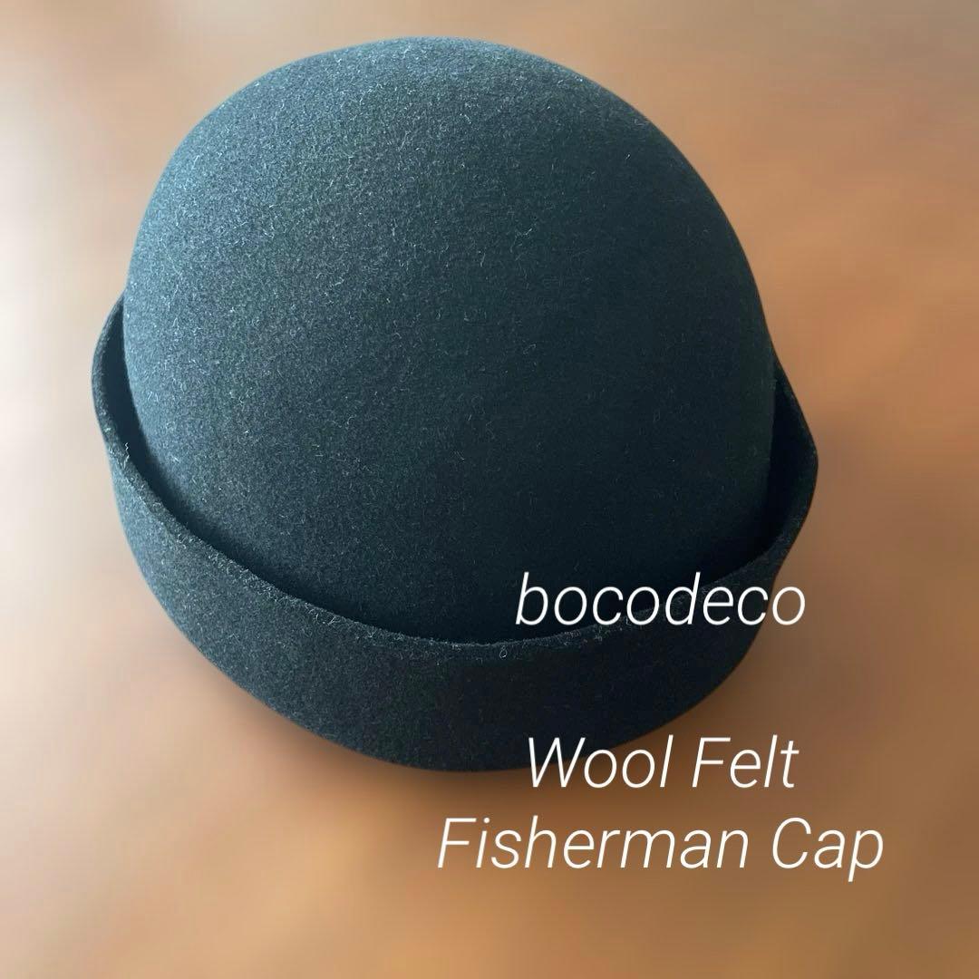 帽子 Wool Felt Fisherman Cap