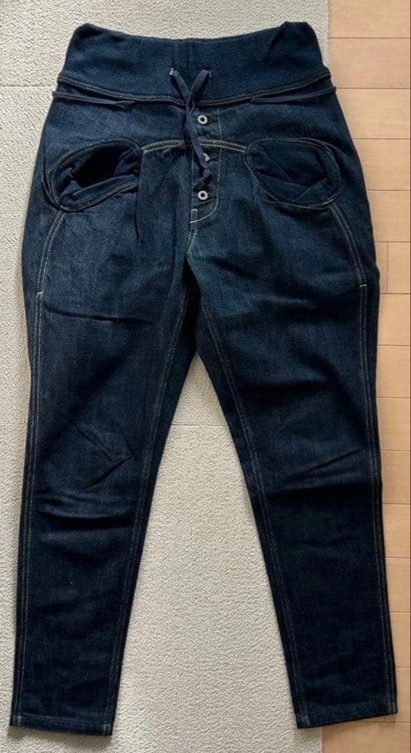 美品　KAPITALキャピタルデニムサルエルヌーベルパンツ　濃紺　サイズ0