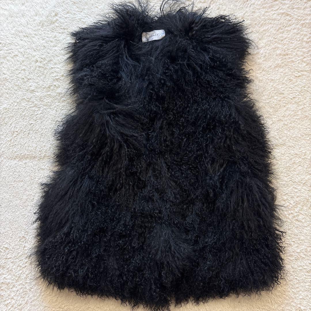 美品　ASTRAET チベットラムファーベスト　オーバーサイズ　巻き毛