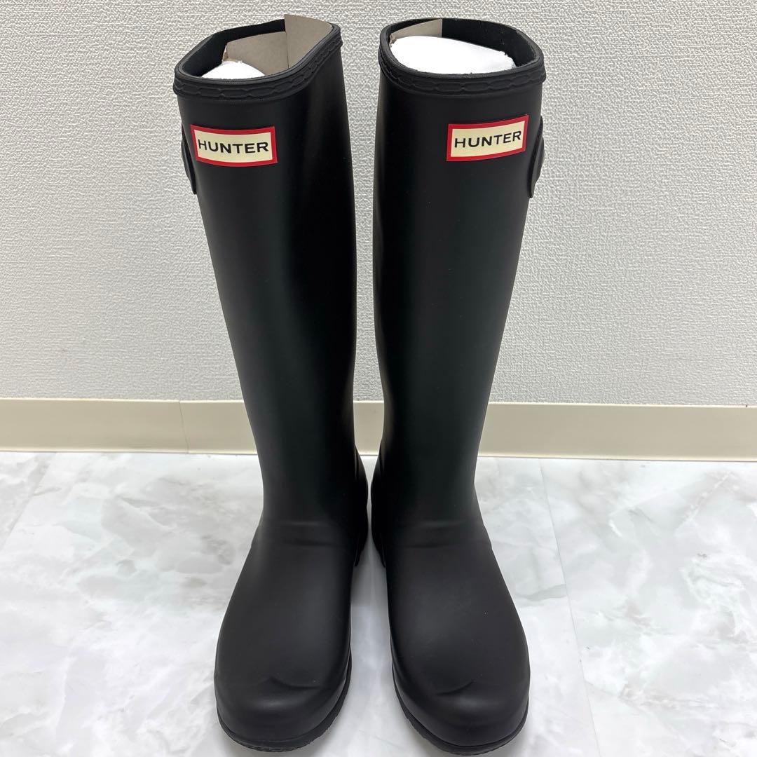 新品✨HUNTERハンター 長靴 　ロング　ブラック24cm UK5　箱付き