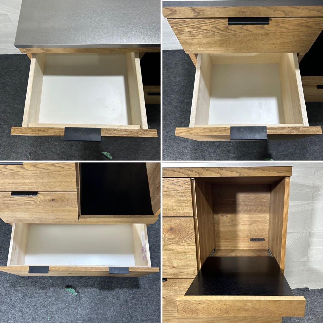 unico ADDAY アディ キッチンカウンター W820 食器棚 d3842