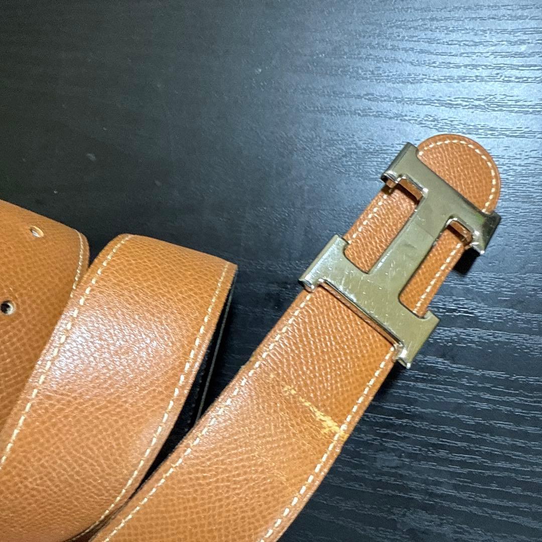 HERMES エルメスコンスタンスリバーシブルベルト70シルバーカラーバックル