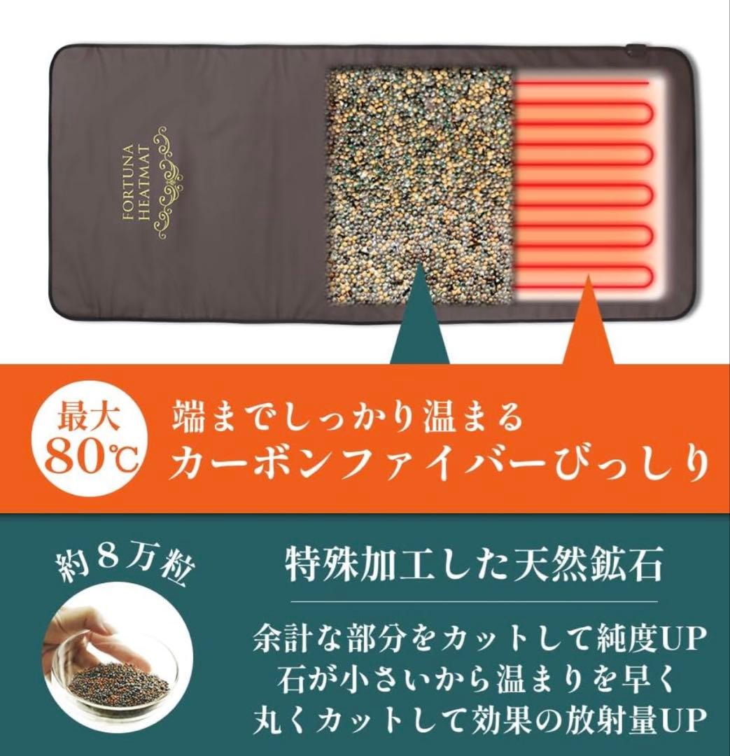 岩盤浴ヒートマット 遠赤外線 ホットマット　日本製　FORUTUNA