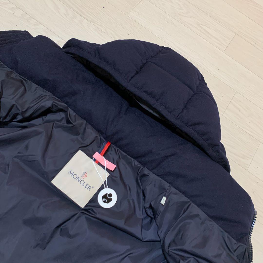 【鑑定済】モンクレール　 モンジュネーブル　ネイビー　1 クリーニング5D110