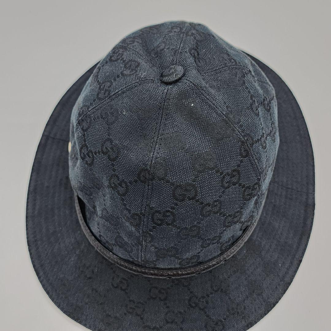【 美品 】 グッチ　バケットハット　GGシマ　ゴールド金具　ベルト　総柄