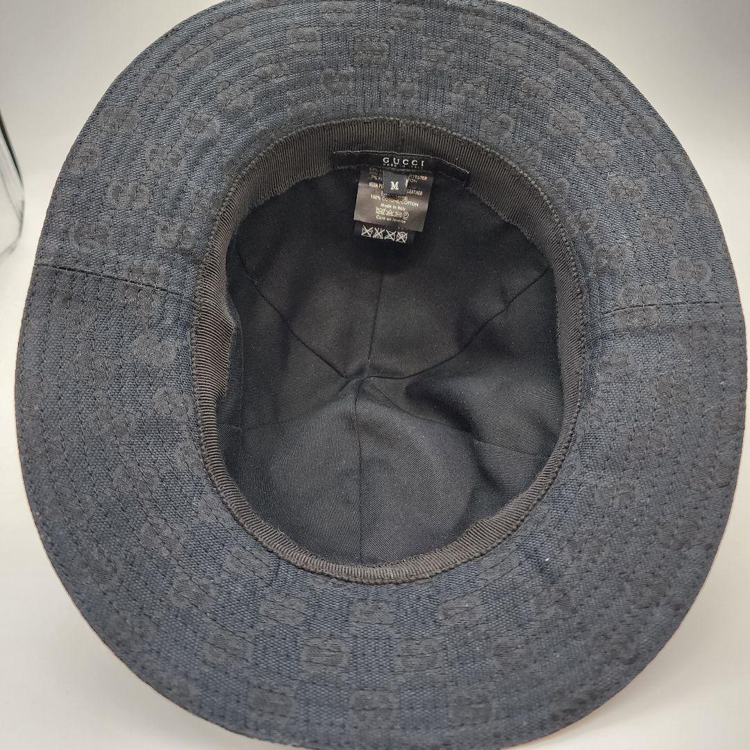 【 美品 】 グッチ　バケットハット　GGシマ　ゴールド金具　ベルト　総柄