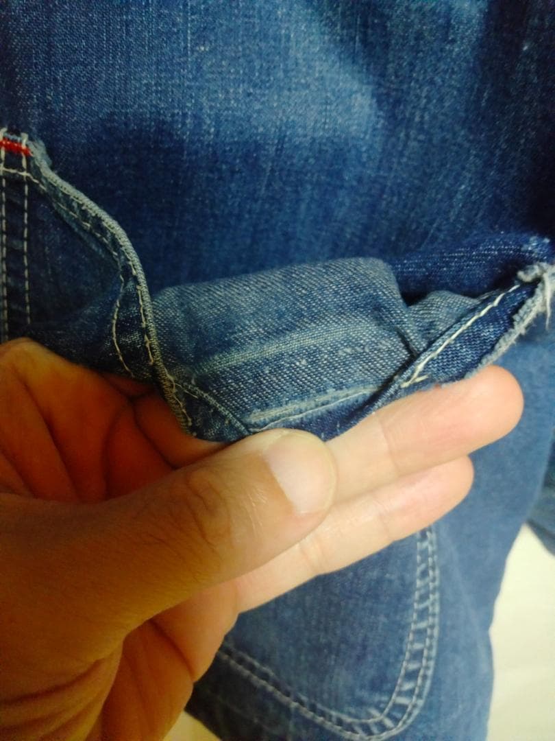 ビンテージ70年代ELYエリー裏地ブランケット付きデニムカバーオール青正規品40