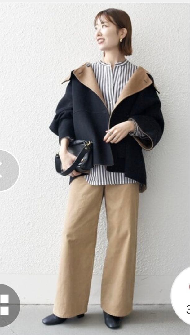 新品未使用 ！タグ付き！SHIPS anyリバースタンドカラーショートコート