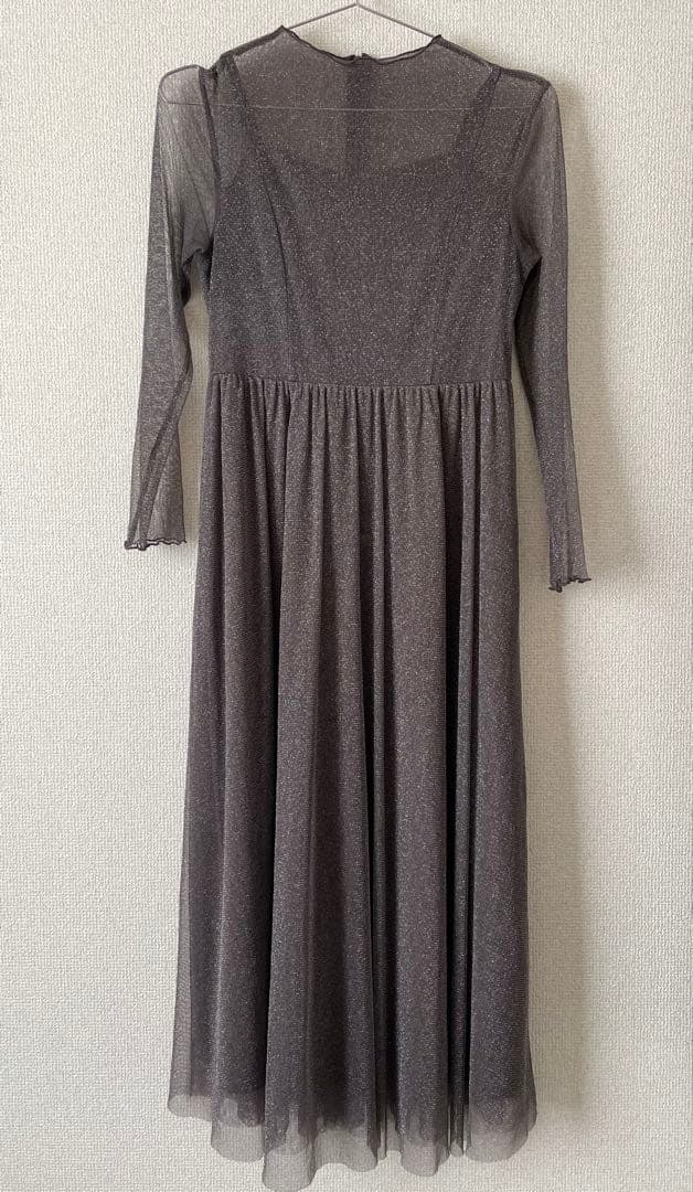 ラメチュールメロウワンピースドレスS RUIRUE BOUTIQUE