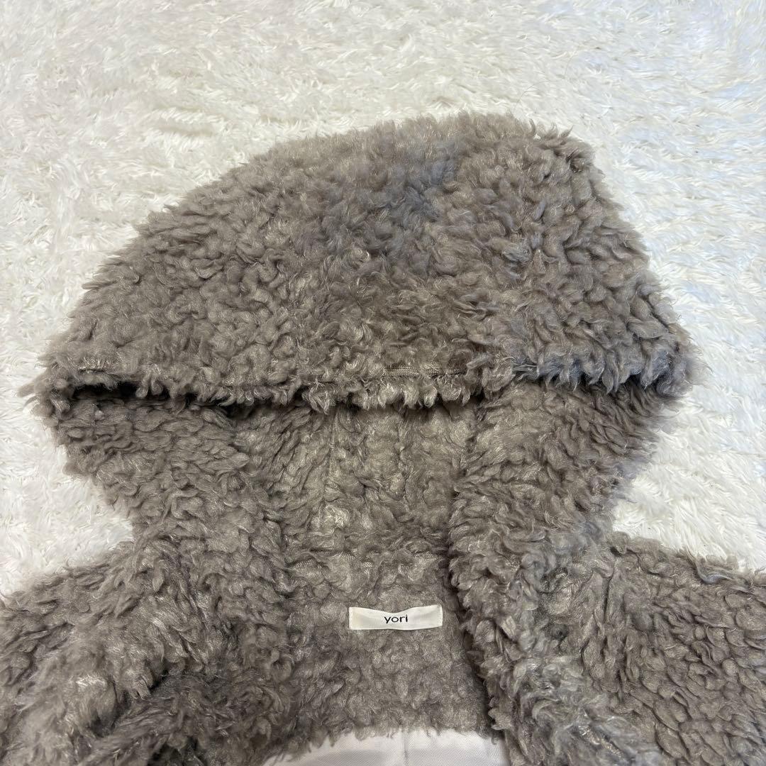 Yori プードルフードジレ　 ベスト　ヨリ　ジレ　フード　グレー