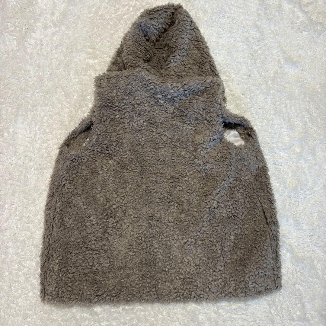 Yori プードルフードジレ　 ベスト　ヨリ　ジレ　フード　グレー