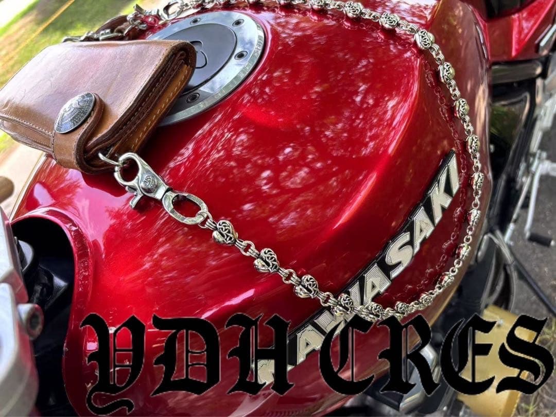 ★QBKB　ウォレットチェーン　ウォレットハートシルバーチェーン