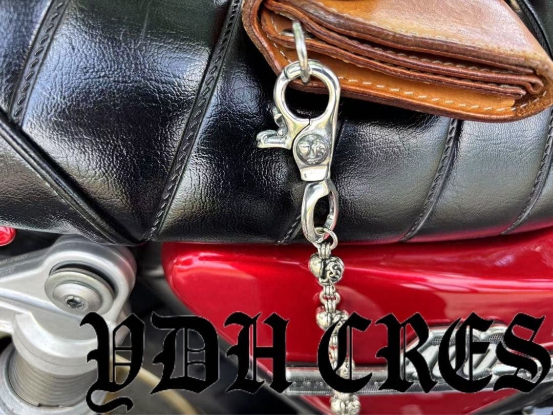 ★QBKB　ウォレットチェーン　ウォレットハートシルバーチェーン