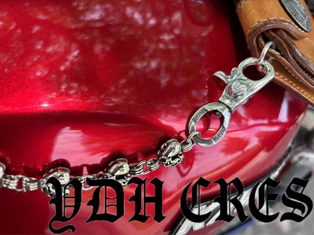 ★QBKB　ウォレットチェーン　ウォレットハートシルバーチェーン