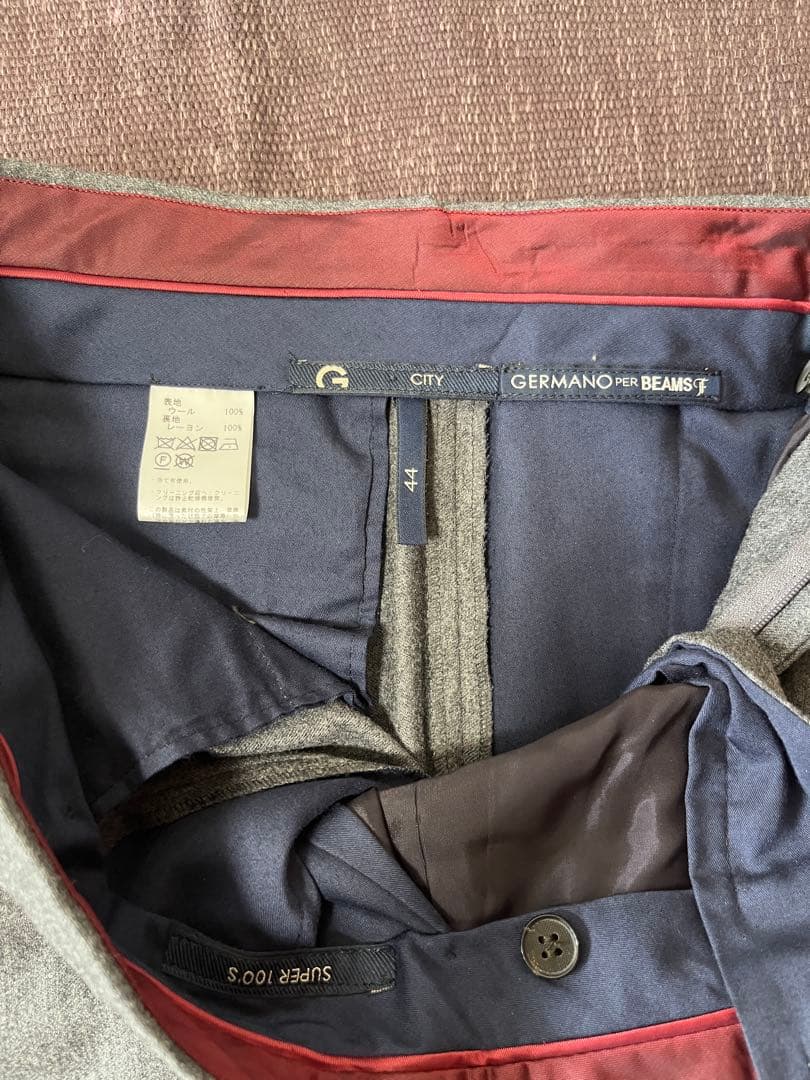 【BEAMS F】GERMANO ジェルマーノ 1プリーツ フランネルウール44
