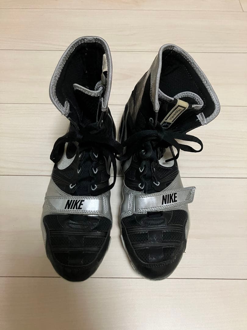 NIKE ハイパーKO ボクシングシューズ ブラック/シルバー 25.5㎝