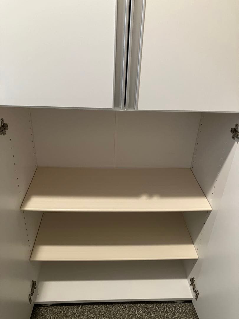 【3月中旬頃まで出品】【日本製】シューズボックス ホワイト幅75cm ハイタイプ