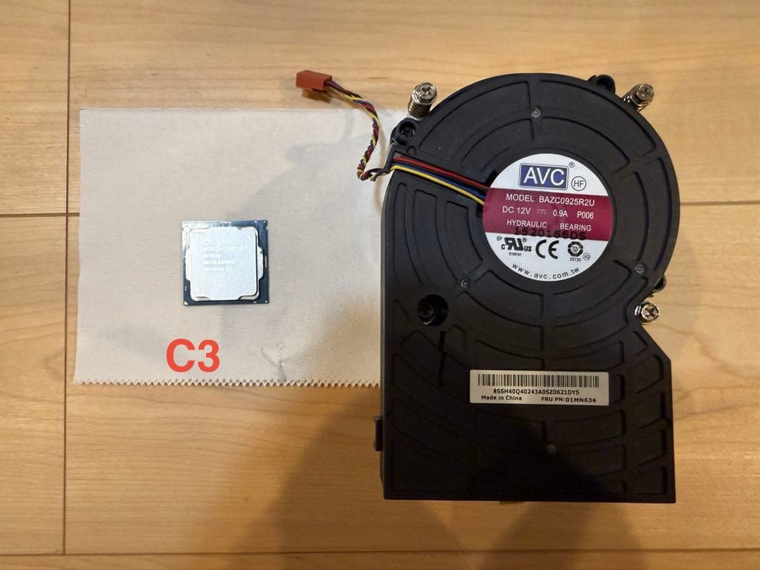 C3美品！Intel Core i5-9500 3GHz + AVC冷却ファン！