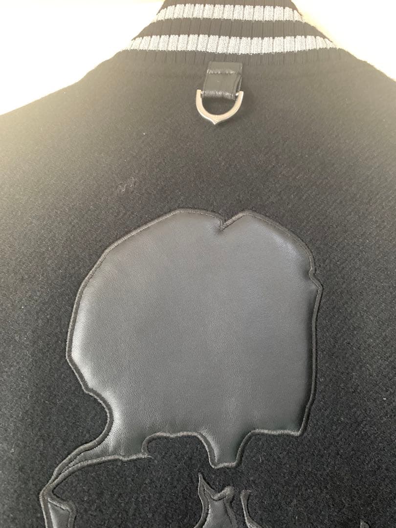 マスターマインド　ブラック スカル刺繍 スタジャン