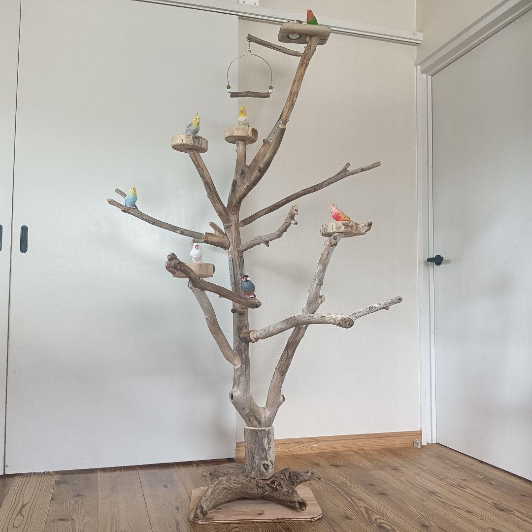バードアスレチックジム大型 ② 天然木 自然木 流木 インコ おもちゃ