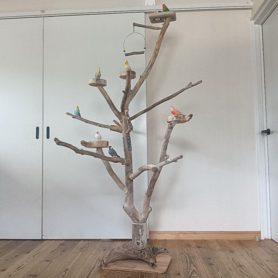 バードアスレチックジム大型 ② 天然木 自然木 流木 インコ おもちゃ