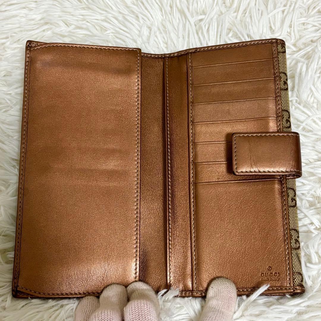 GUCCI グッチ 長財布 Wホック ラブリーハート　GGキャンバス　箱付き