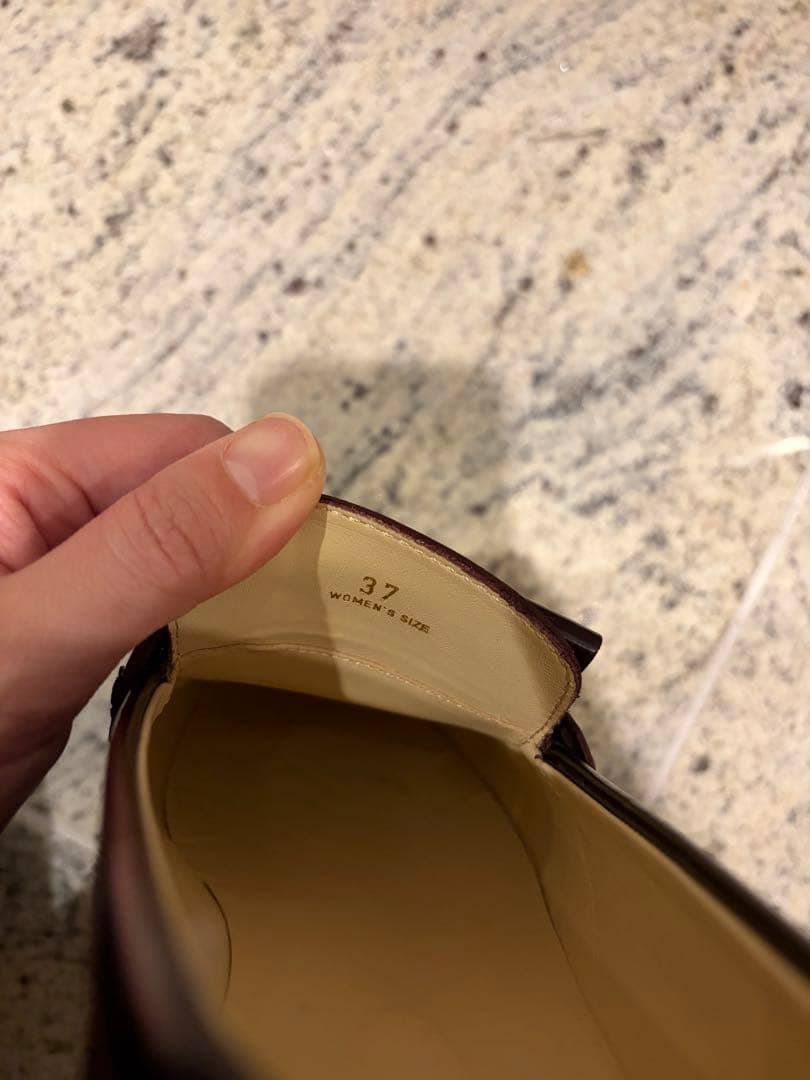 【美品】TOD'S バーガンディ フリンジローファー