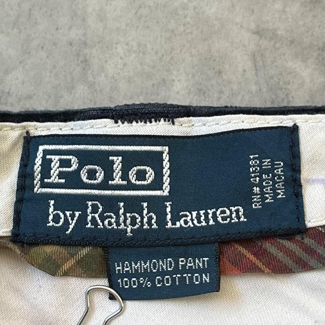 ポロバイ ラルフローレン W34 コーデュロイ 90s ハモンド 紺 16167