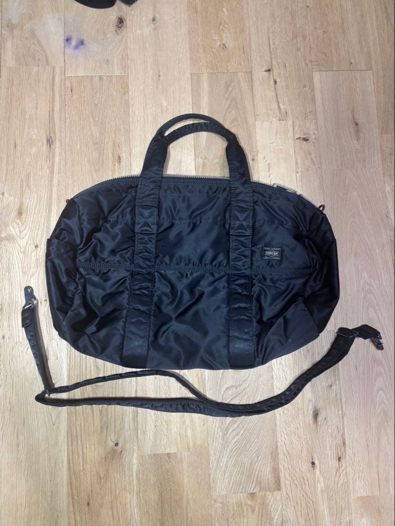 ポーター　タンカー　ドラムバッグ　ブラック