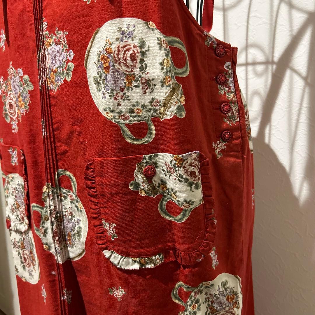 ピンクハウス　花柄ティーポットプリント　キャミワンピース　画像追加