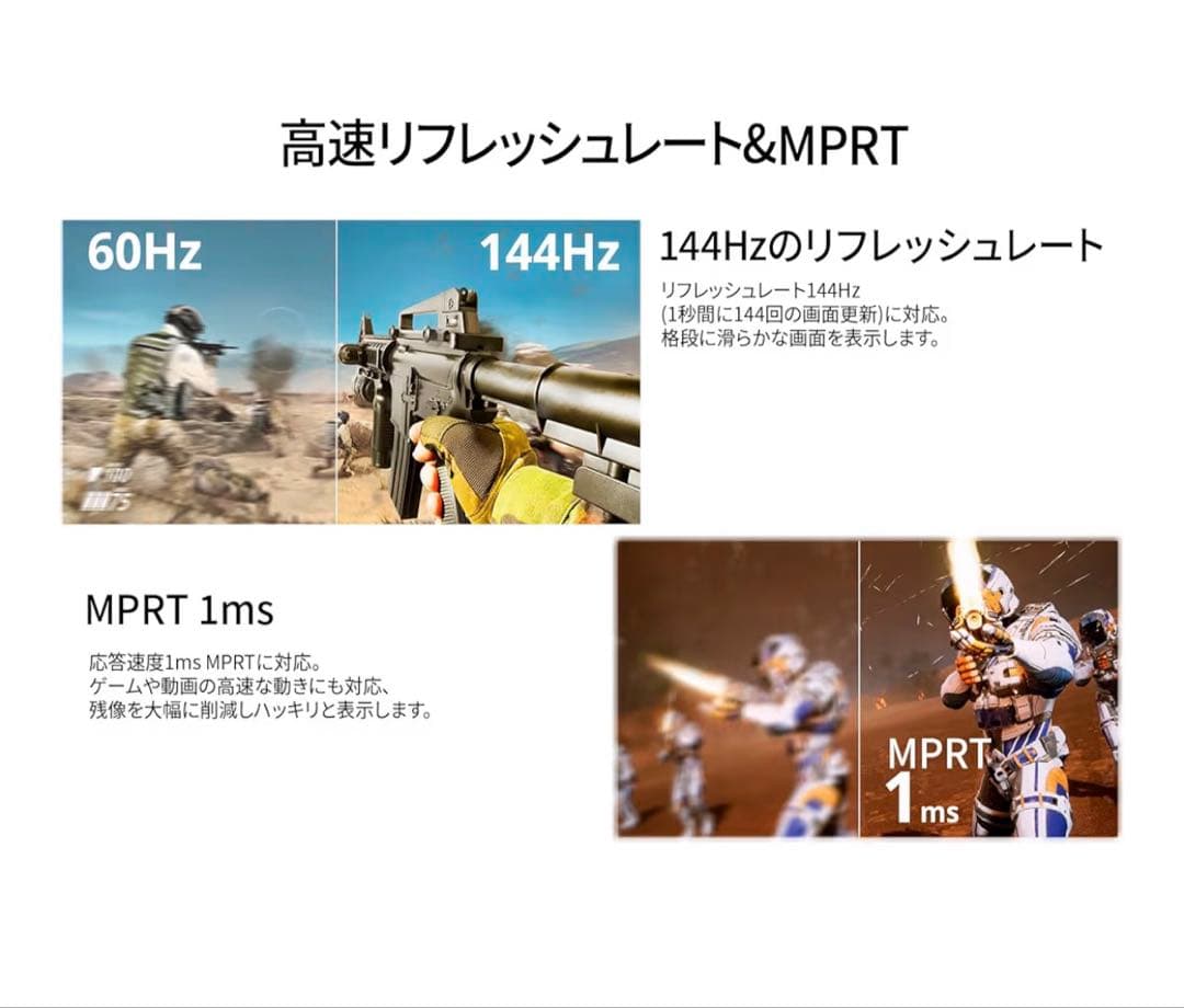 ゲーミングモニター 4K UHD 144Hz