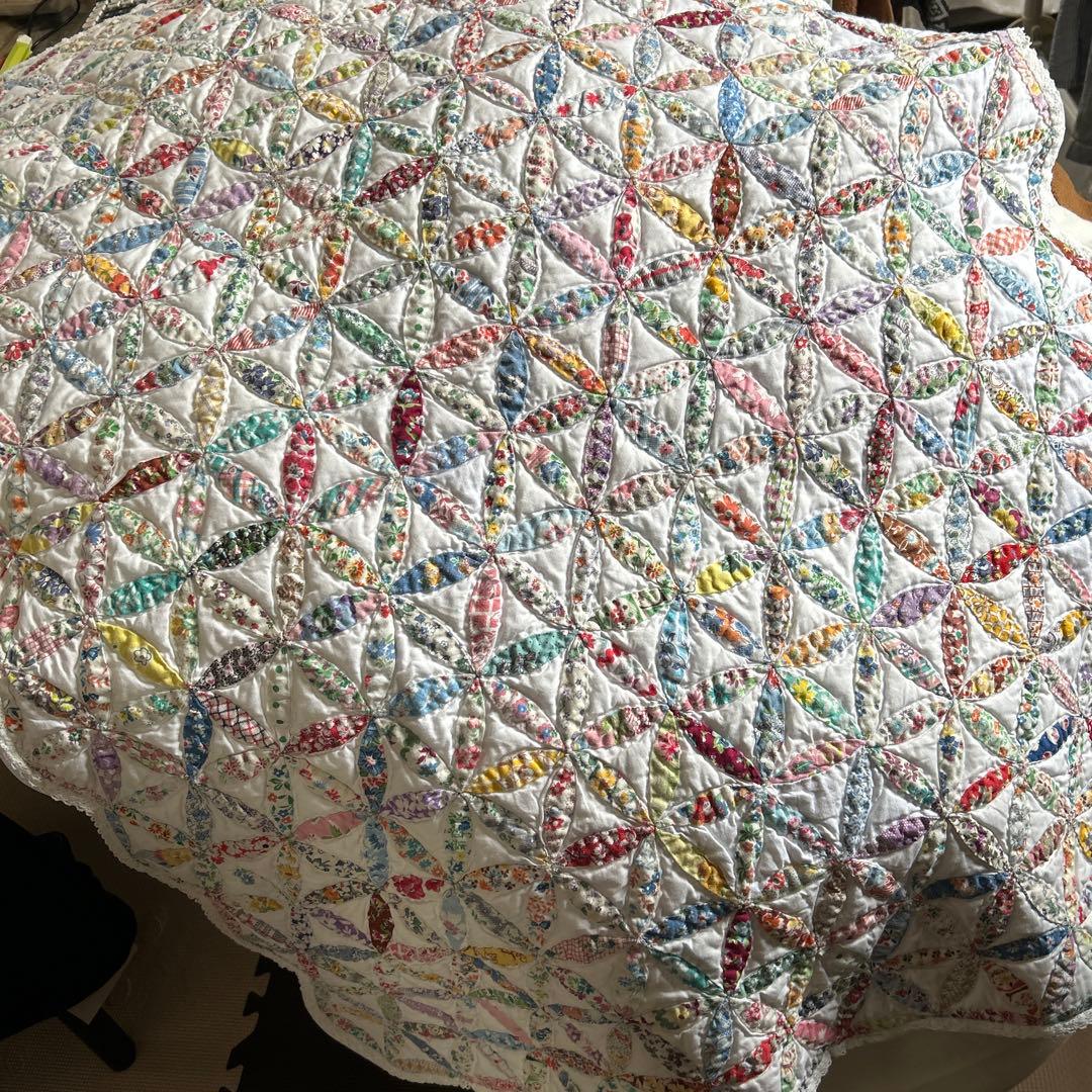 【516】 ハンドメイド　パッチワークキルト　フィードサックのフリーマット