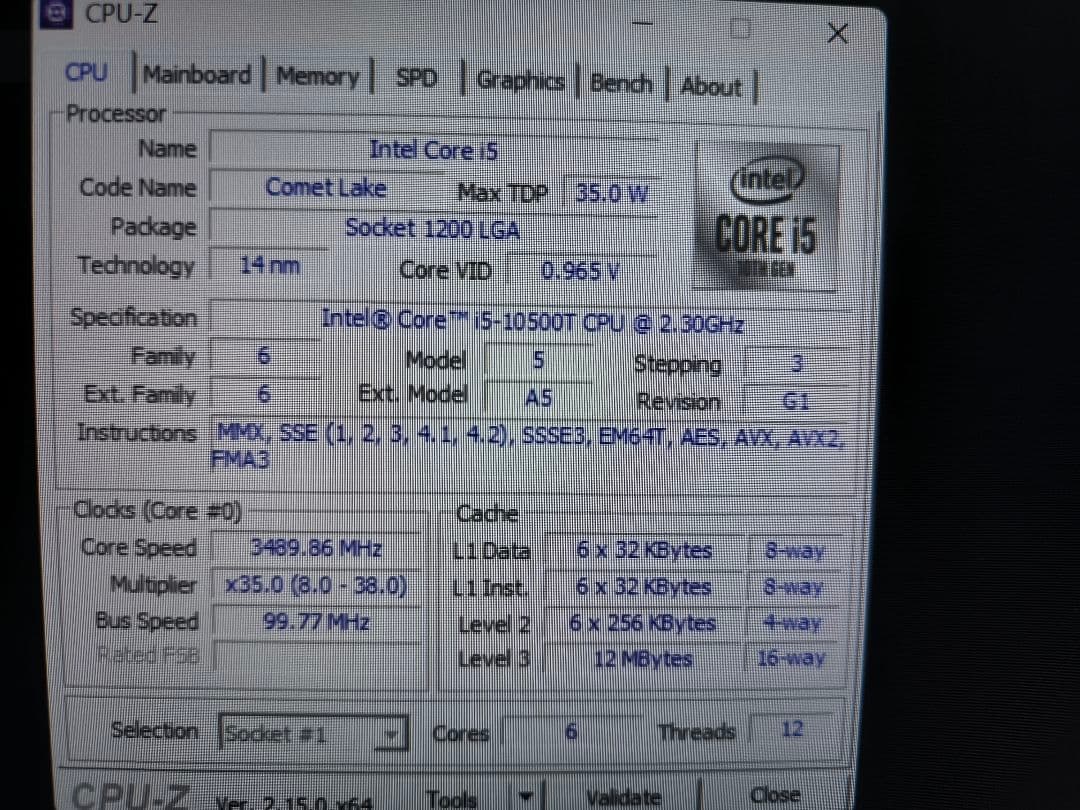 HP Elitedesk 800 G6 i5-10500t ミニPC