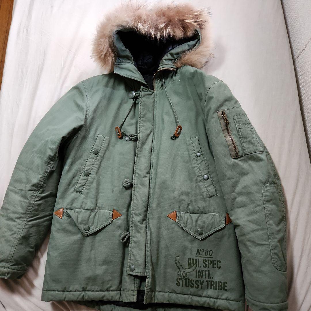 Stussy, L, オリーブグリーン、モッズコート