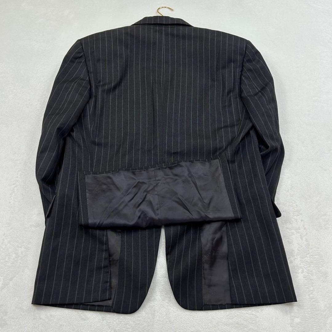 F705 美品 L 48 グッチ ストライプ シングル スーツJKT メンズ