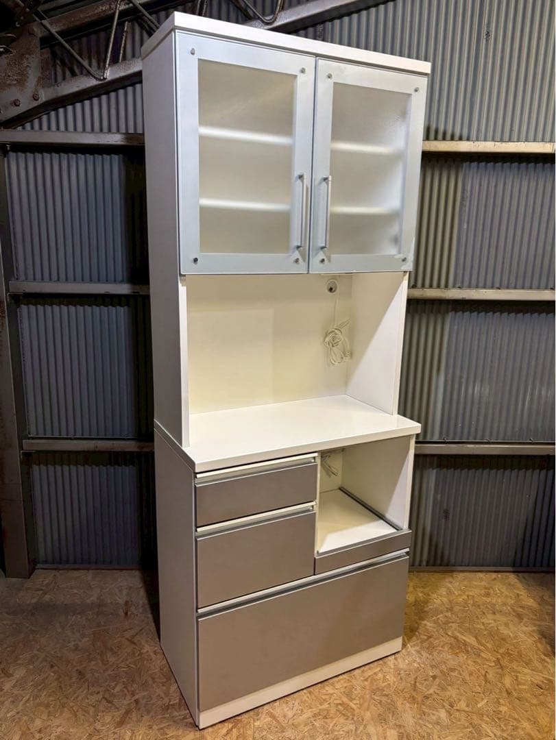 ニトリ 食器棚 キッチンボード H201 W80 D42