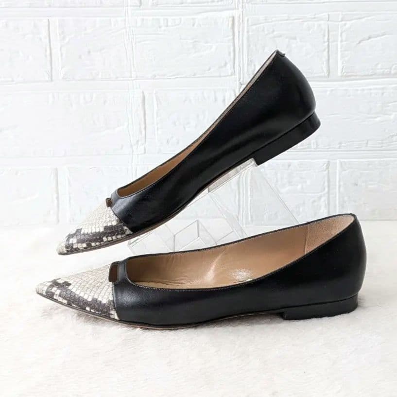✨人気✨ペリーコ アネッリ パイソン レザー フラットシューズ