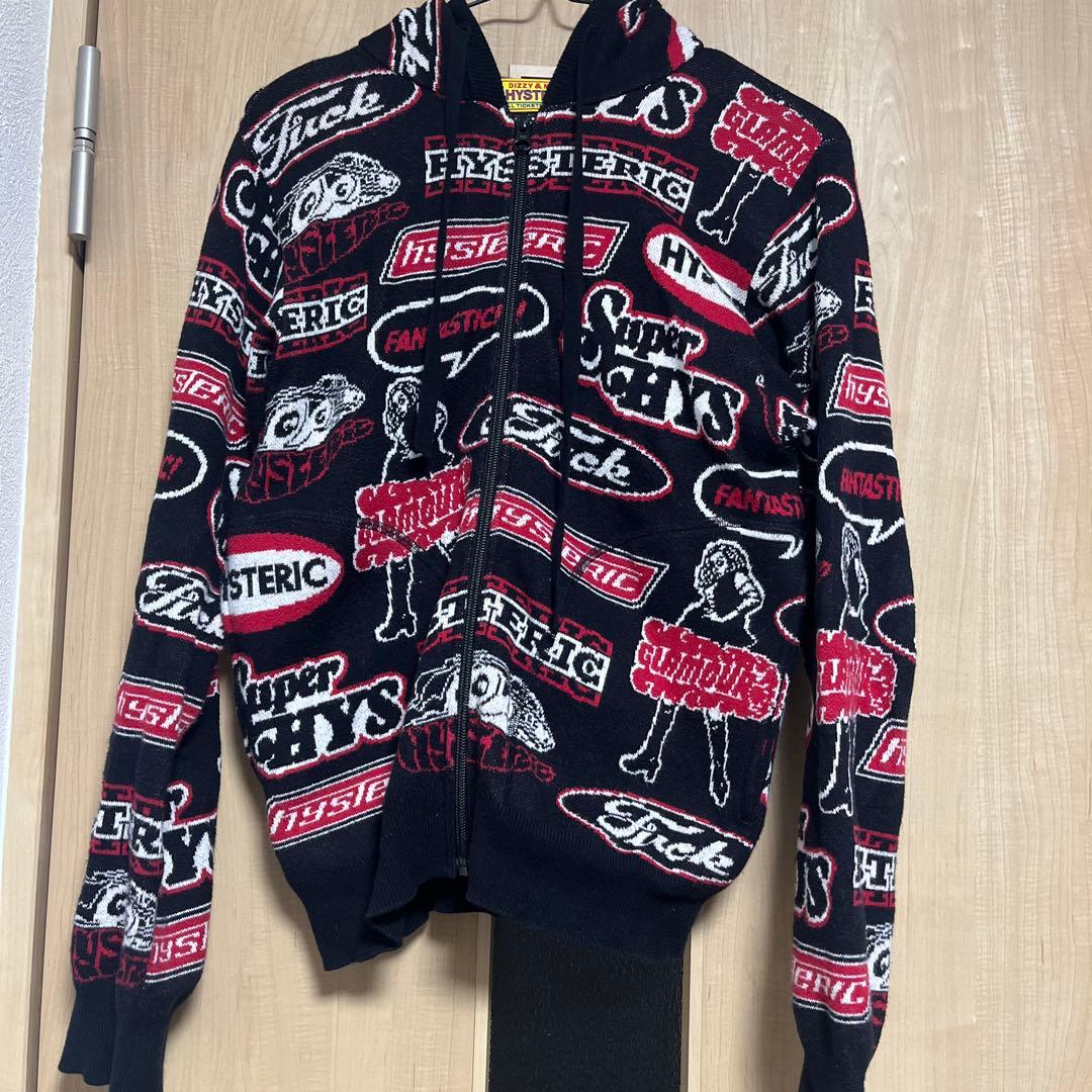 【最終値下】即完売 ヒステリックグラマー ロゴ入　ジップパーカー