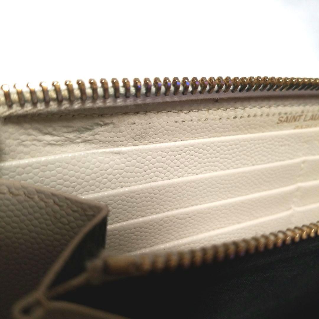 SAINT LAURENT カサンドラ　Vステッチ　キルティング長財布