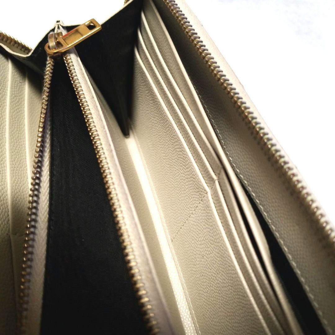 SAINT LAURENT カサンドラ　Vステッチ　キルティング長財布
