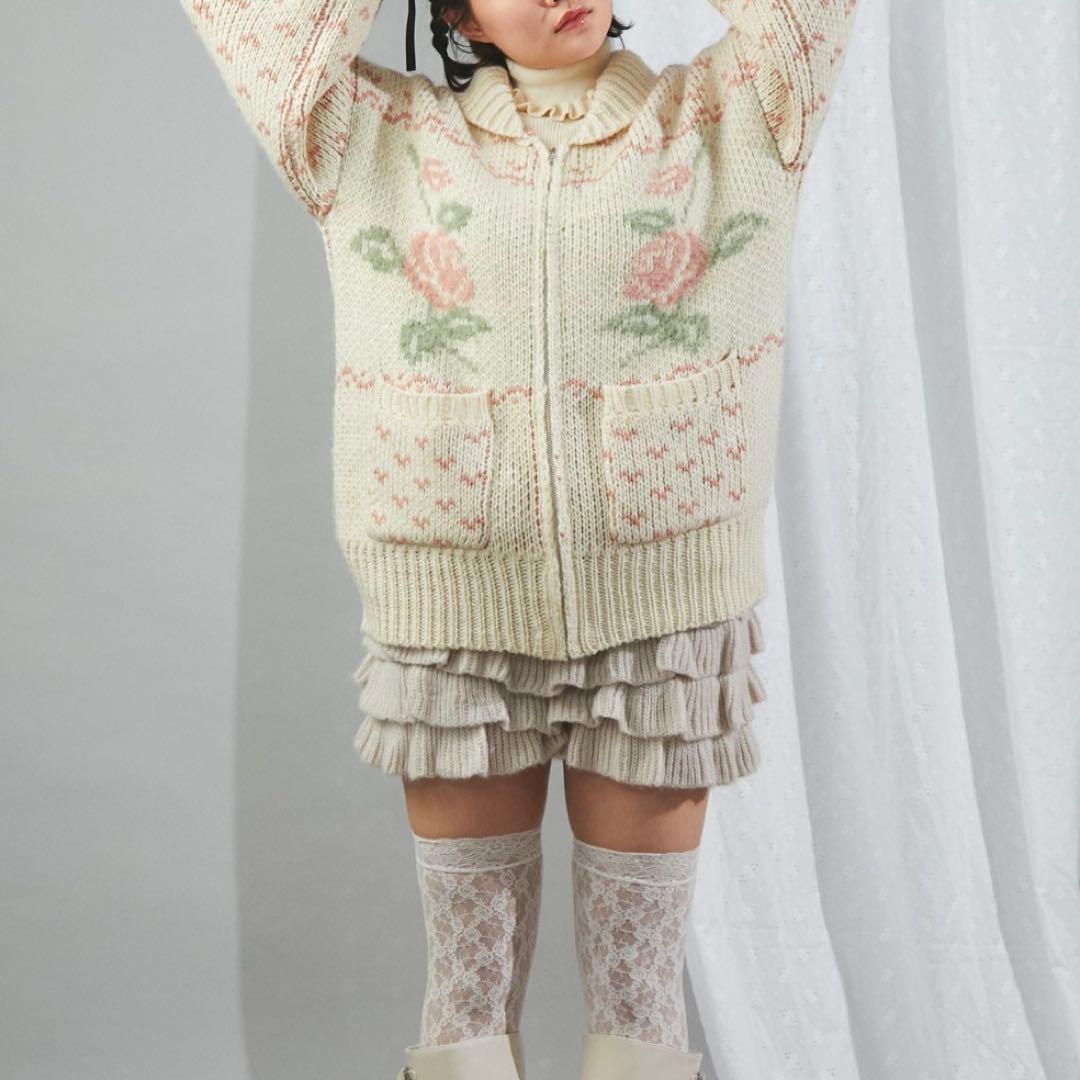 merry jenny　モヘヤライクティアードショートパンツ