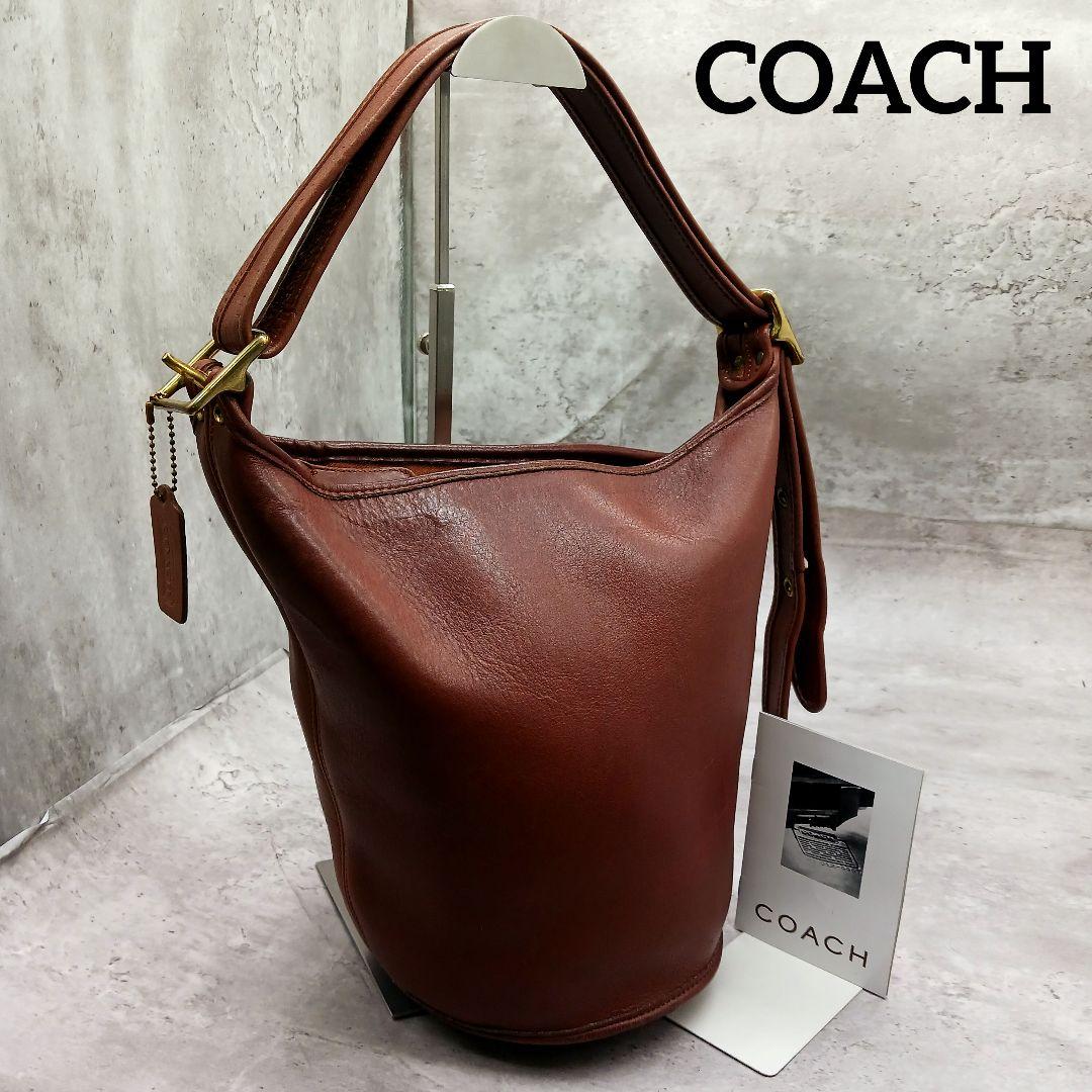 美品✨ オールドコーチ バケツ型 ショルダーバッグ ブラウン レガシー 9953