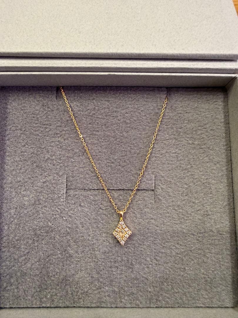 週末価格※べルシオラ k18 ダイヤモンド ネックレス アガット