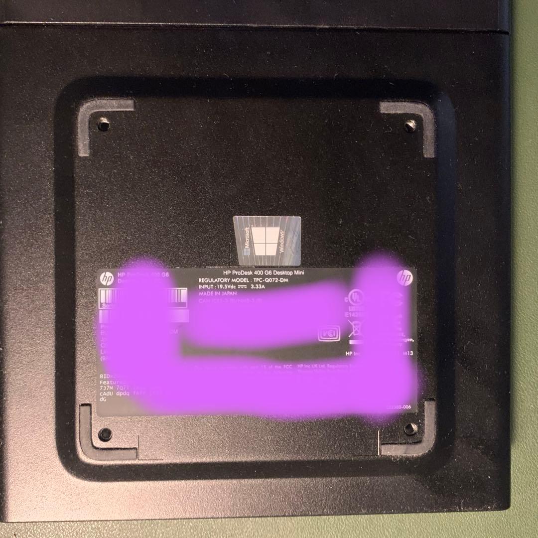 週末限定割引!ProDesk 400 G6 Mini PC i5 10500