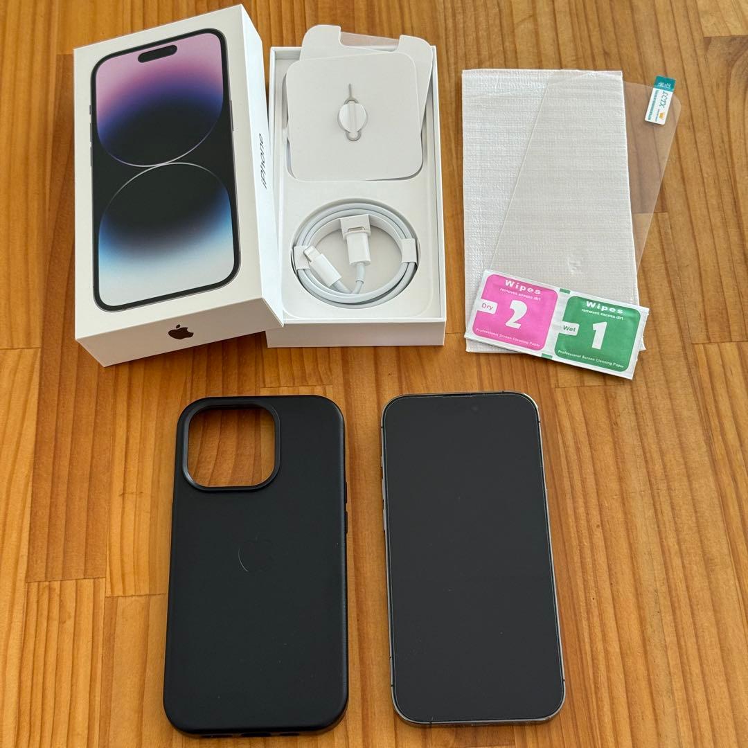 【美品】iPhone14プロ 本体 ディープパープル 256GB SIMフリー