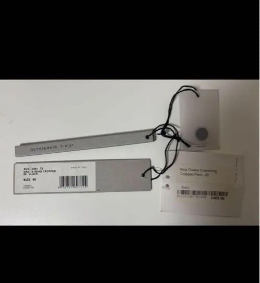 a*a様 リックオウエンス RICKOWENS クロップドパンツ 48 黒