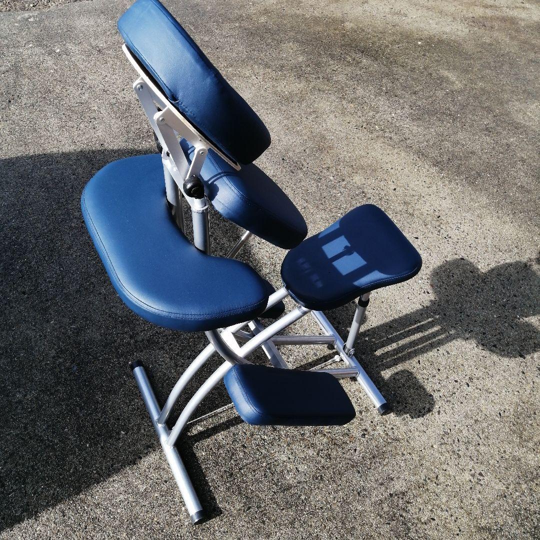 クイックマッサージチェア/折りたたみ式/超軽量/ダークブルー