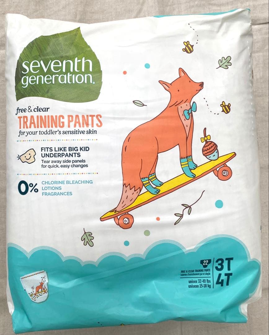 紙おむつ　セブンスジェネレーション　パンツ型　3T4T 5パック